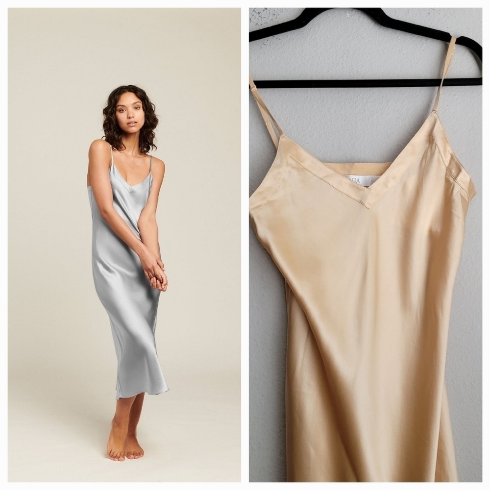 Ginia Silk Slip Dress in Mimosa size AU10 NWT